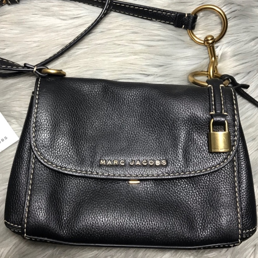 Marc Jacobs Black Leather Crossbody Bag